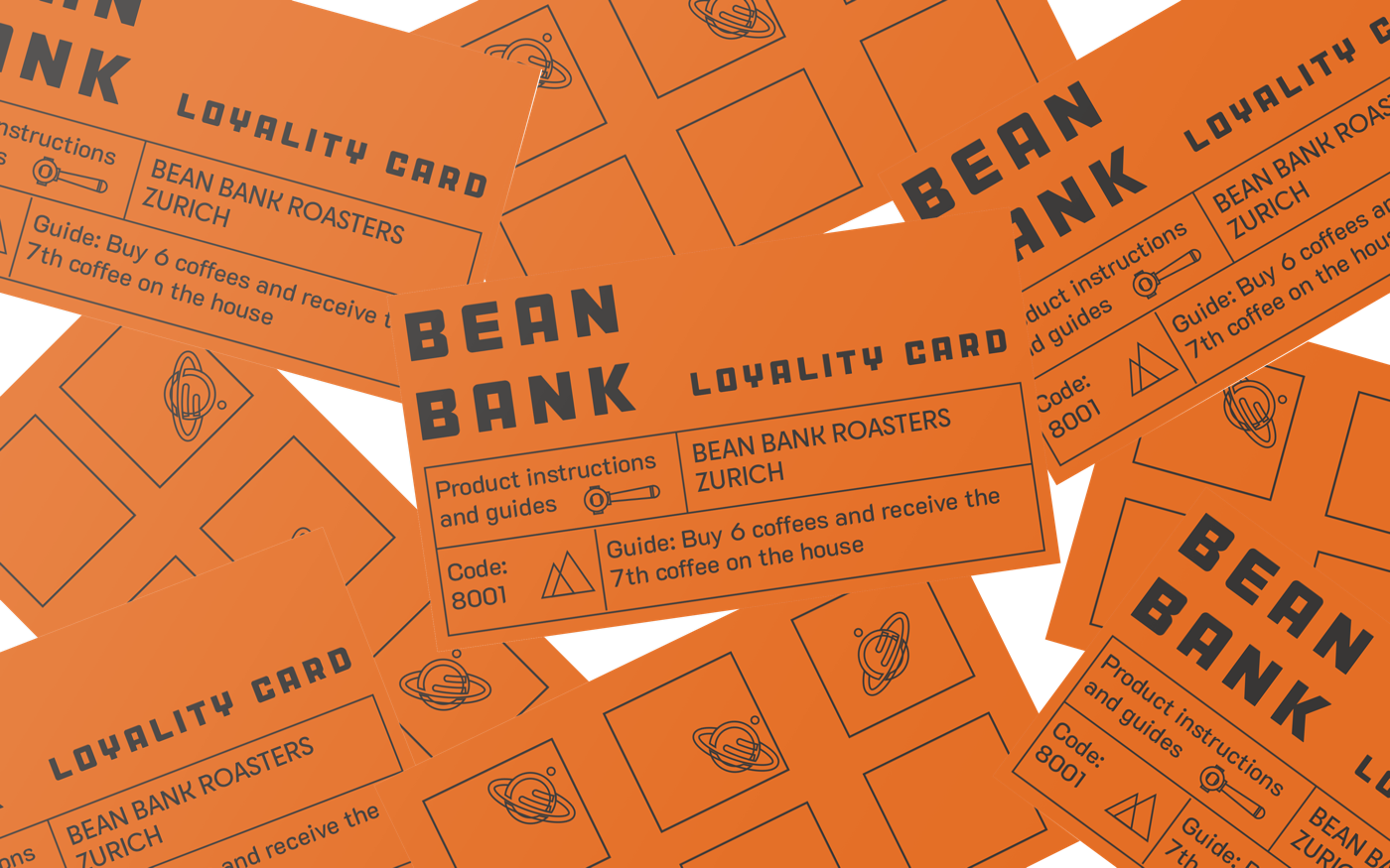 Materiale de promovare ale mărcii BeanBank · Alkeme Design